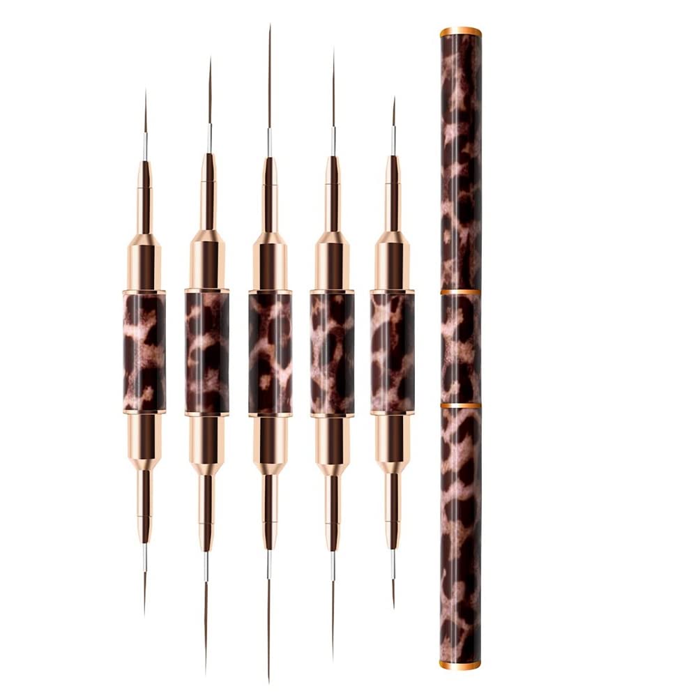 SAHROO Professional Double Head Nail Brush Set with Super Handle - Perfect for Manicures, Pedicures & Salon Nail Care
