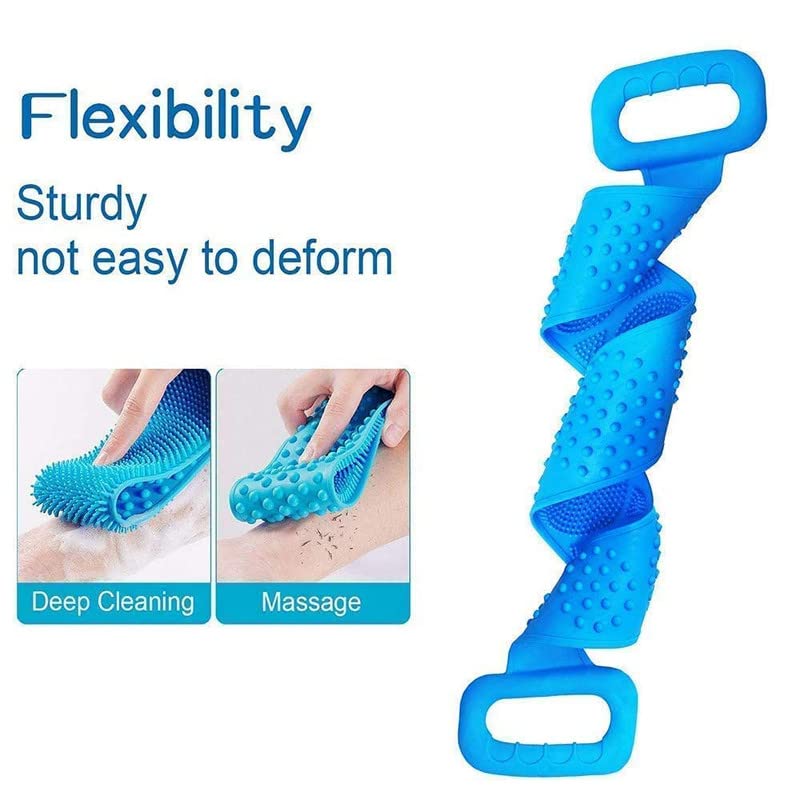 ODIN Silicone Body Scrubber - Dual-Sided Exfoliating Brush for Dead Skin Removal & Massage - Shower & Bath Use
