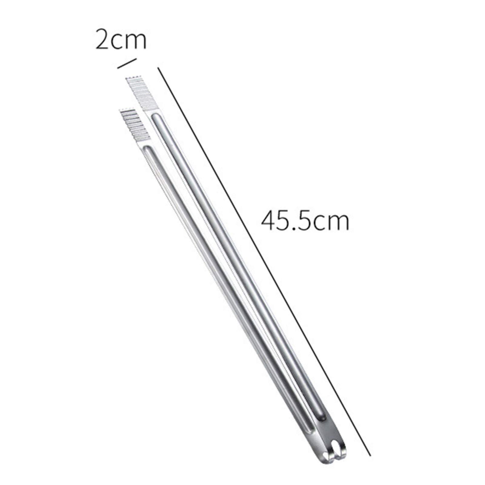 18Inch Stainless Steel Food Tongs - Durable Kitchen Cooking Tool for BBQ, Salad, Steak, and Meat Handling - Perfect for Grilling, Serving, and Food Prep