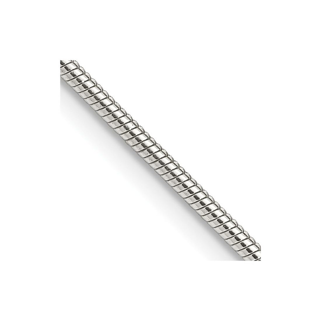 925 Sterling Silver 1.5mm Round Snake Chain Necklace for Women & Men - Durable Lobster Claw Clasp, Hypoallergenic Jewelry for Everyday Wear, Gifts & Special Occasions
