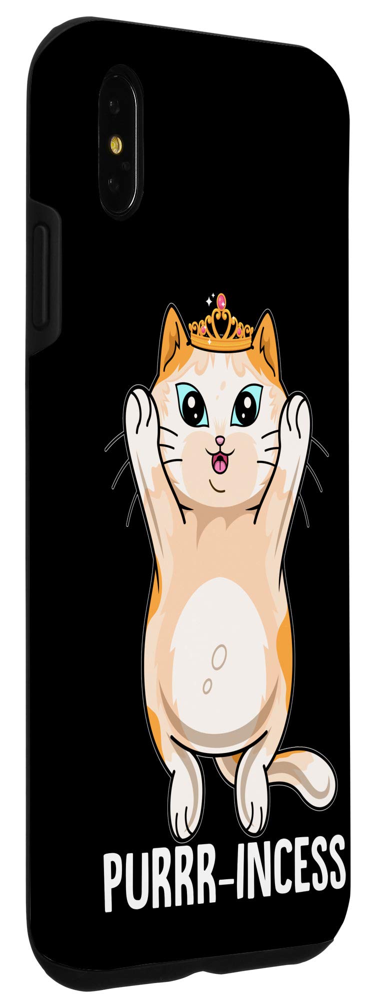 iPhone XS Max Cute Cat Case - I Purr Cat Lover Phone Cover for Women & Girls - Kitty Princess Protective Case for iPhone XS Max (Perfect Gift for Cat Lovers, Daily Use & Travel)