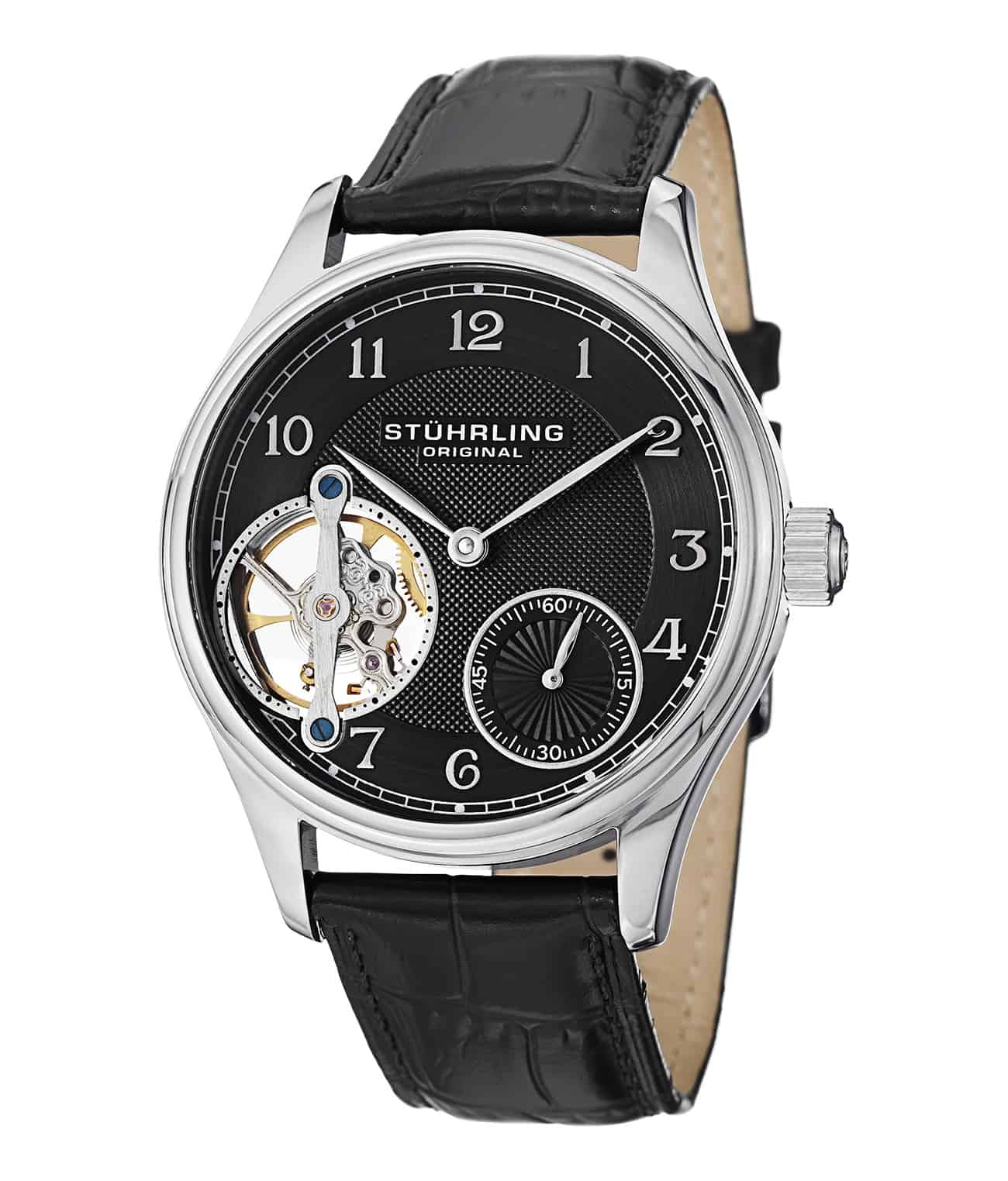 Cuvette Mechanical 492 Hand-Winding 44mm Skeleton Watch for Men - Stylish Luxury Timepiece for Business, Formal & Casual Wear