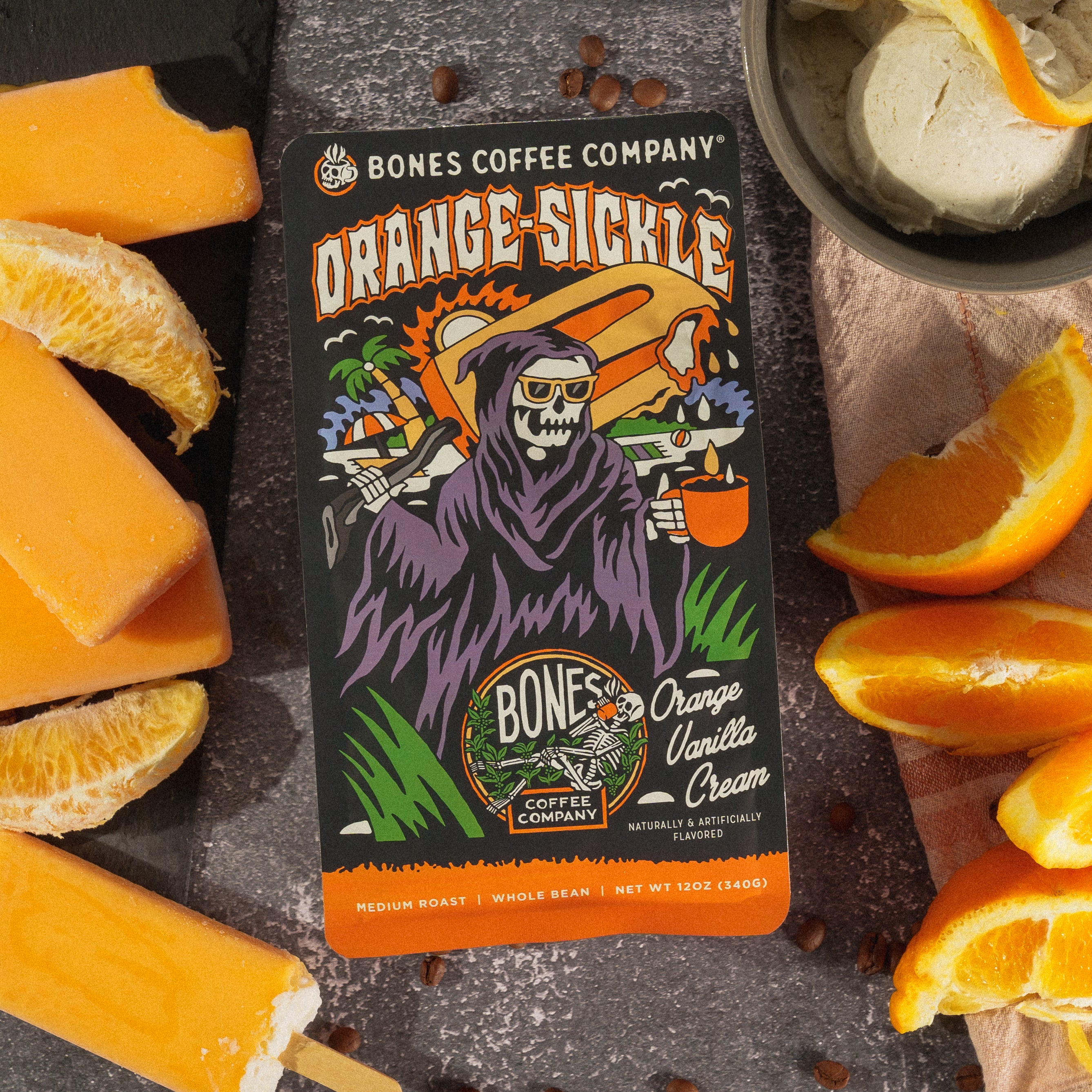 12oz Orange Sickle - Refreshing Frozen Fruit Treat for Summer, Parties & Desserts | Perfect for Poolside Snacks, BBQs & Kids' Treats