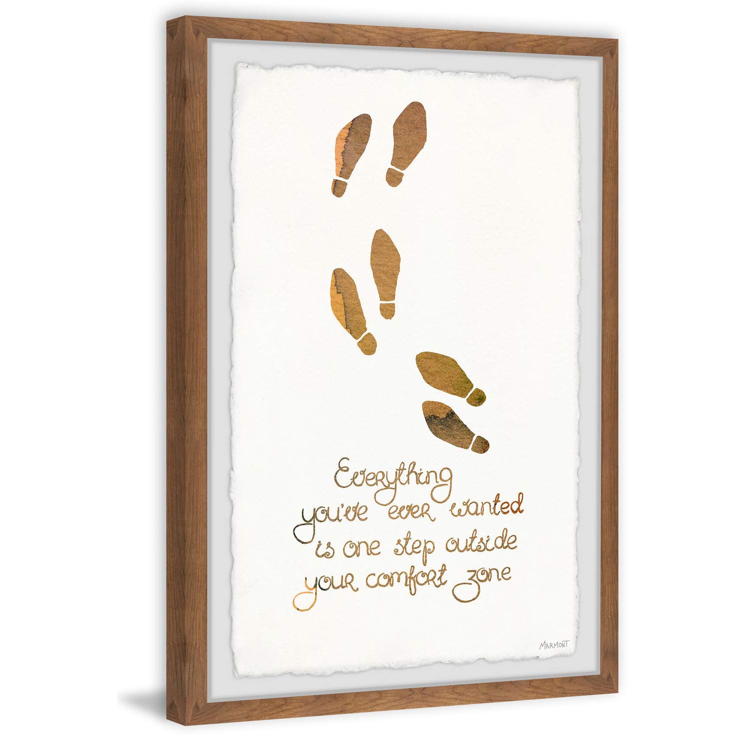 Step Outside Your Comfort Zone Framed Wall Art Print - 16x24 Inches Modern Home Decor Painting for Living Room, Bedroom & Office | Marmont Hill