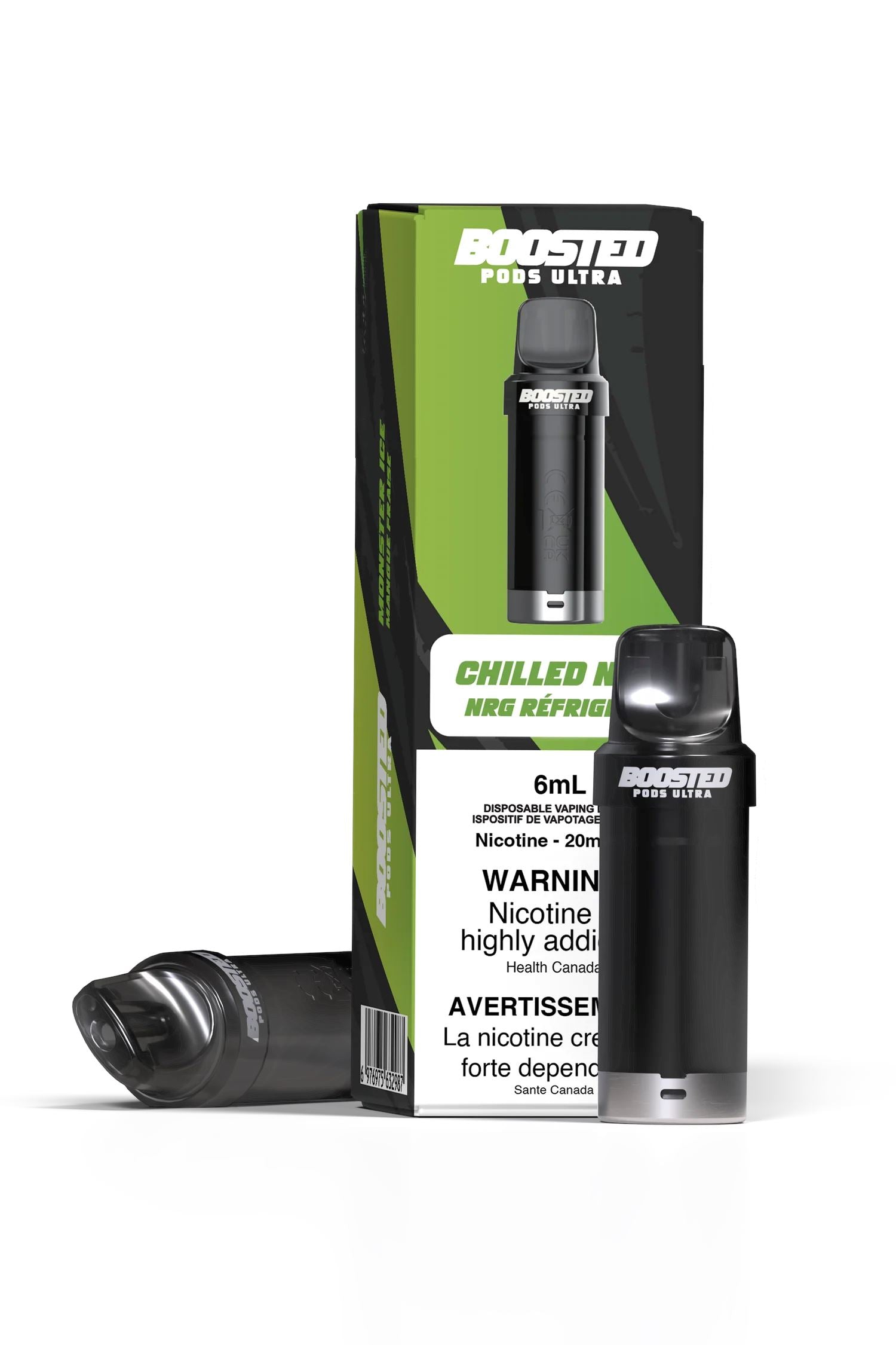 Chilled NRG Boosted Pod Ultra - Premium CBD Vape Pods for Relaxation & Energy Boost | Perfect for Stress Relief & Focus Enhancement