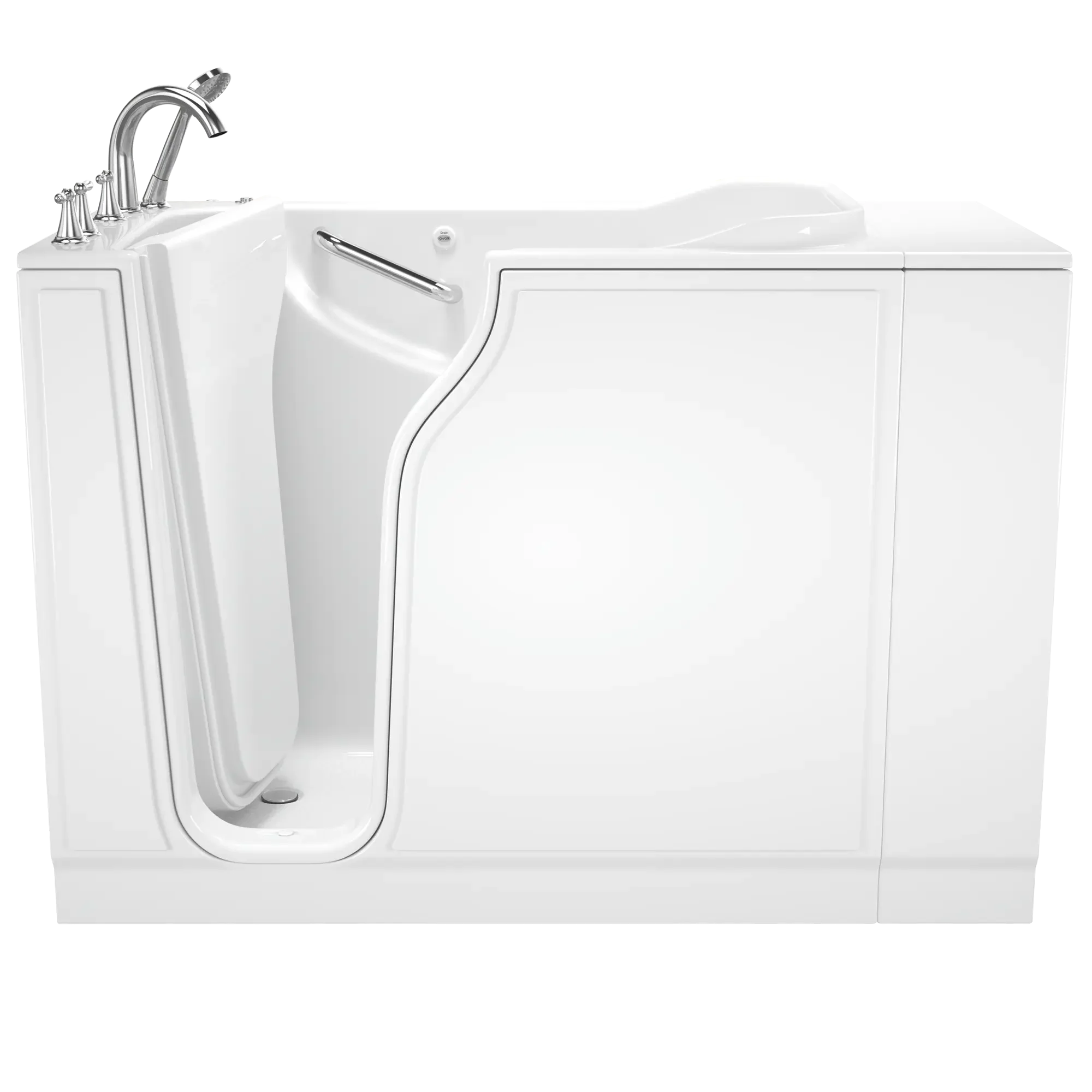 30x52 Inch Gelcoat Walk-In Bathtub with Whirlpool Massage System - Left Hand Door & Drain - Ideal for Elderly & Mobility Needs - Relaxing Spa Experience at Home