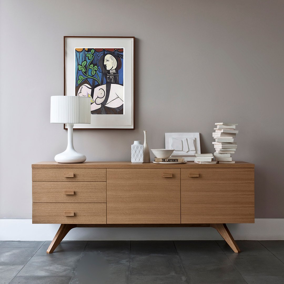 Matthew Hilton Cross Sideboard Case - Modern Wooden Storage Cabinet for Living Room, Bedroom & Office | Stylish Furniture Organizer for Home Decor