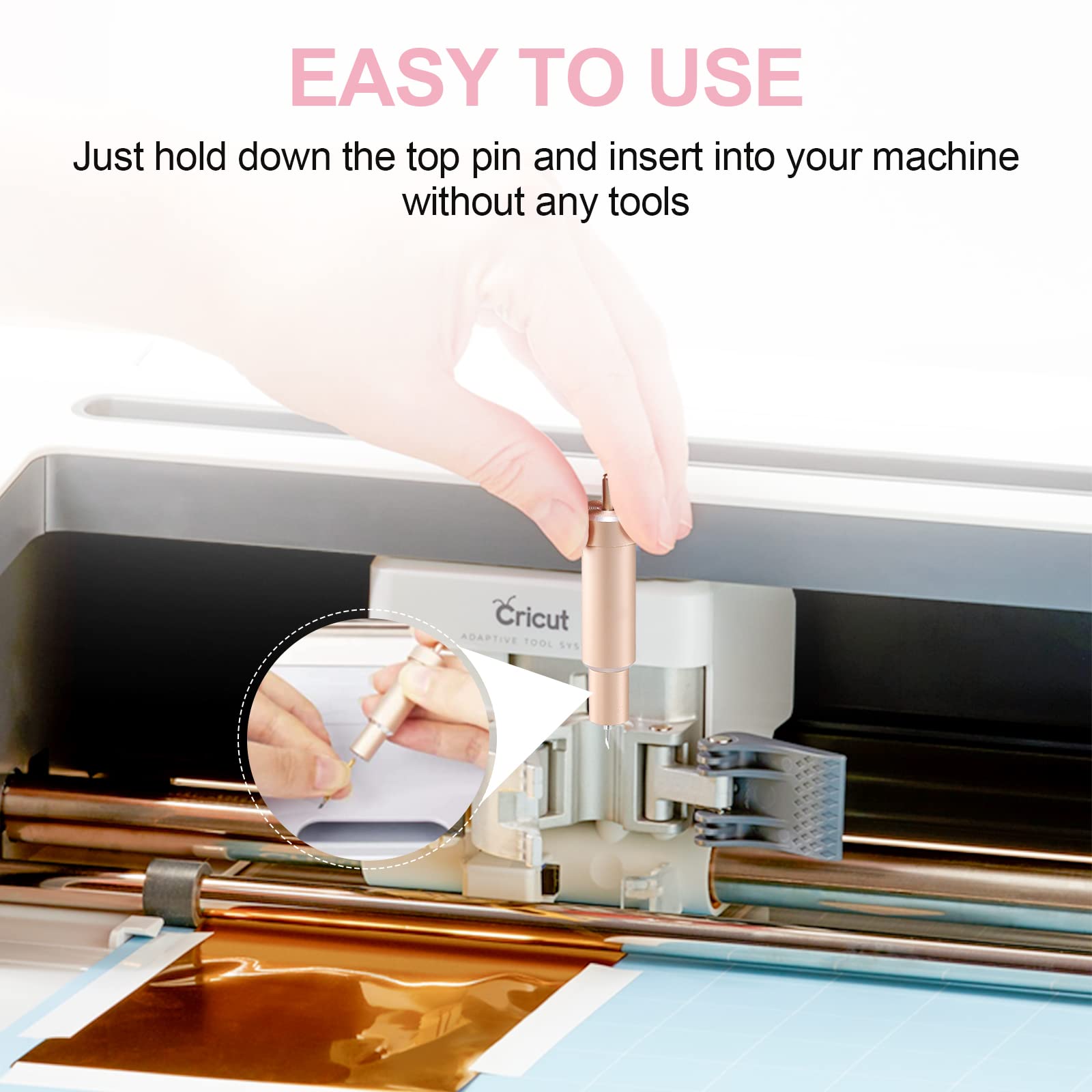 Premium Fine Point Cutting Blade & Housing Replacement for Cricut Maker 3, Maker, Explore 3, Explore Air 2, Air & One - Precision Cutting Tool for DIY Crafts, Vinyl Decals, Paper Projects & Fabric Cutting