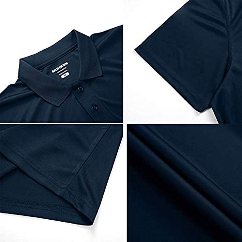 Men's Short Sleeve Golf Polo Shirts - Moisture Wicking Quick Dry Performance Shirts for Golf, Tennis & Casual Wear - Breathable Athletic Polo for Sports & Outdoor Activities