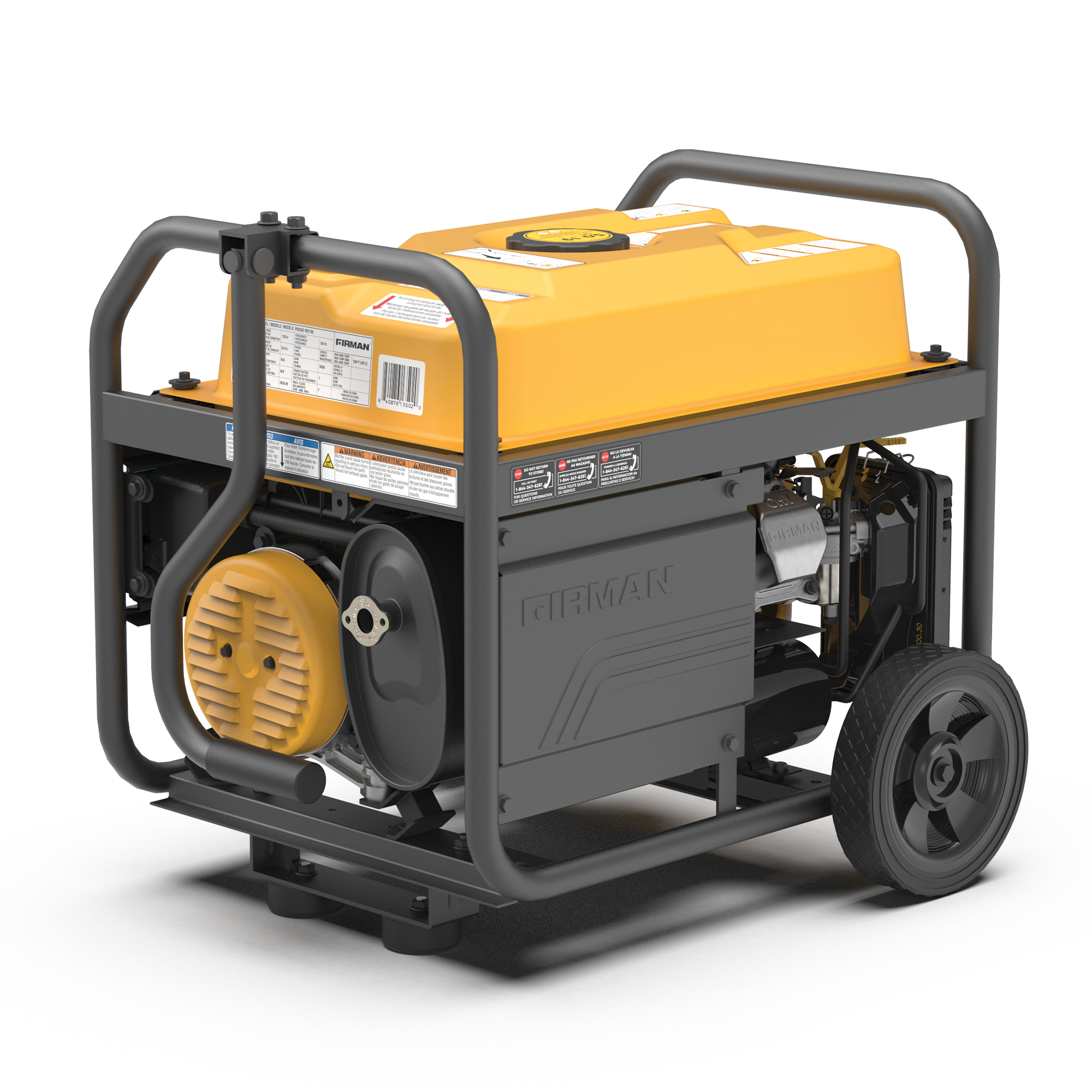 4450W Portable Gas Generator with Recoil Start - 120V Power Output for Camping, Outdoor Events & Emergency Backup