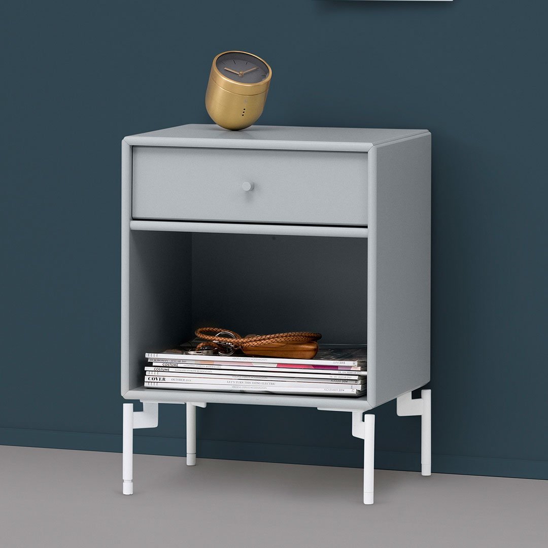 Modern Wooden Nightstand with Drawers and Legs - Stylish Bedside Table for Bedroom, Living Room, or Office - Perfect for Storage and Decor
