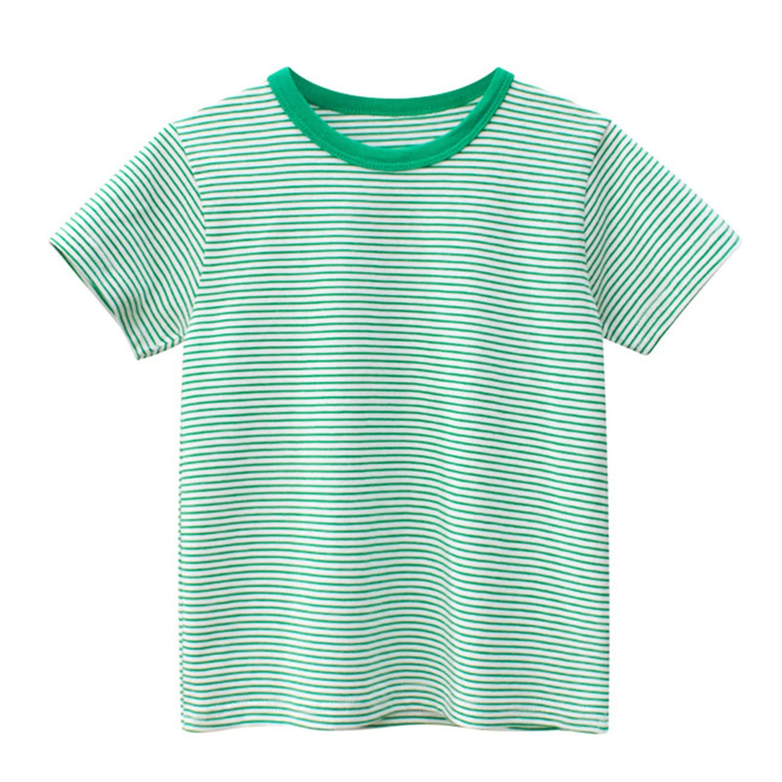 **Toddler Striped Short Sleeve T-Shirt for Boys & Girls – Soft Cotton Crewneck Tee – Kids Casual Top for Playtime, School & Everyday Wear**