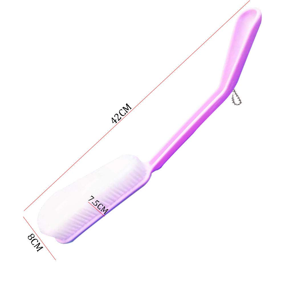 Soft Shower Back Scrubber with Long Handle - Exfoliating Bath Body Brush for Men & Women | Non-Slip Grip, Ergonomic Design | Perfect for Deep Cleansing, Dead Skin Removal & Relaxing Massage | Ideal for Shower, Spa & Home Bathroom Use (Pink)