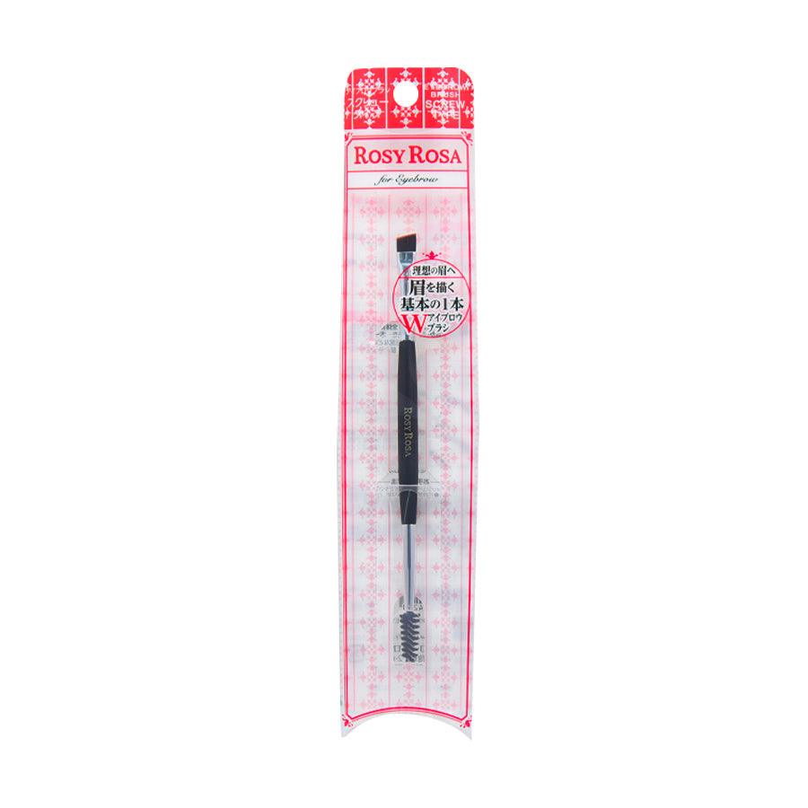 ROSY ROSA Double End Eyebrow Brush with Spiral Design - Professional Angled & Spoolie Brush for Precise Brows (10g) - Perfect for Eyebrow Shaping, Filling & Grooming at Home or Salon