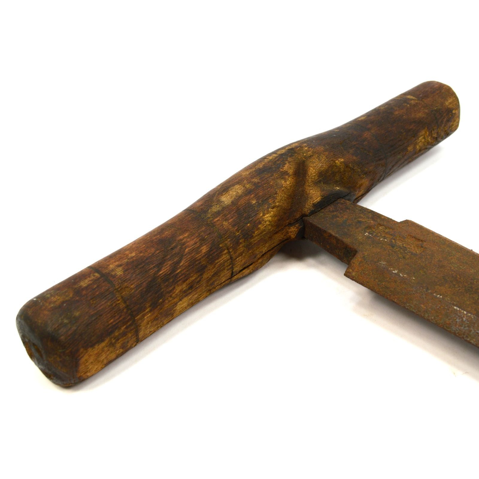 Antique W. COX England Fleshing Knife - 1840s Hide Scraping Blade for Leatherworking & Taxidermy | Primitive Tool for Hide Tanning, Animal Skin Preparation & Historical Reenactments