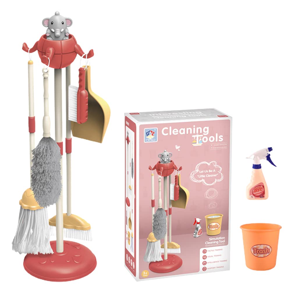 Kids Cleaning Toy Set - Broom, Mop & Duster for Pretend Play | Birthday Gift for Toddlers | Role Play House Chores