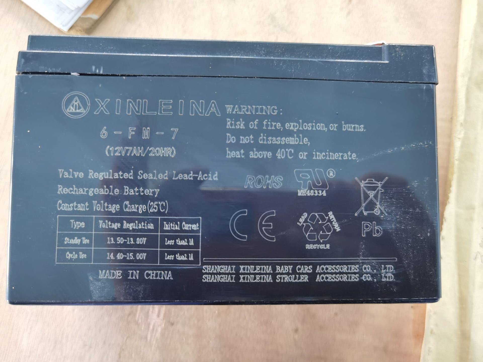 12V 7Ah Rechargeable Battery for Kids Ride-On Cars - Durable VRLA Power for Toy Vehicles
