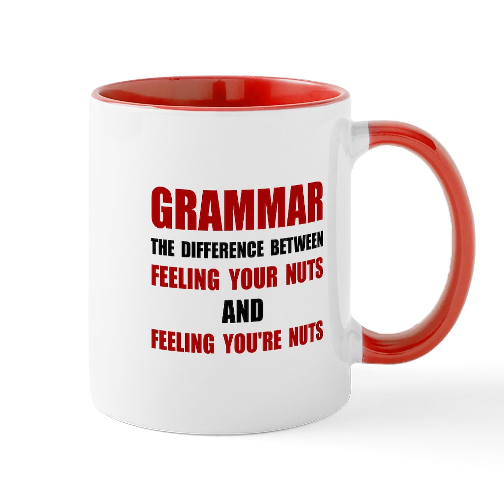 Grammar Nuts 11 oz Ceramic Coffee Mug (325ml) - Funny English Teacher Gift for Classroom, Office & Home Use - Perfect for Tea, Hot Chocolate & Morning Coffee