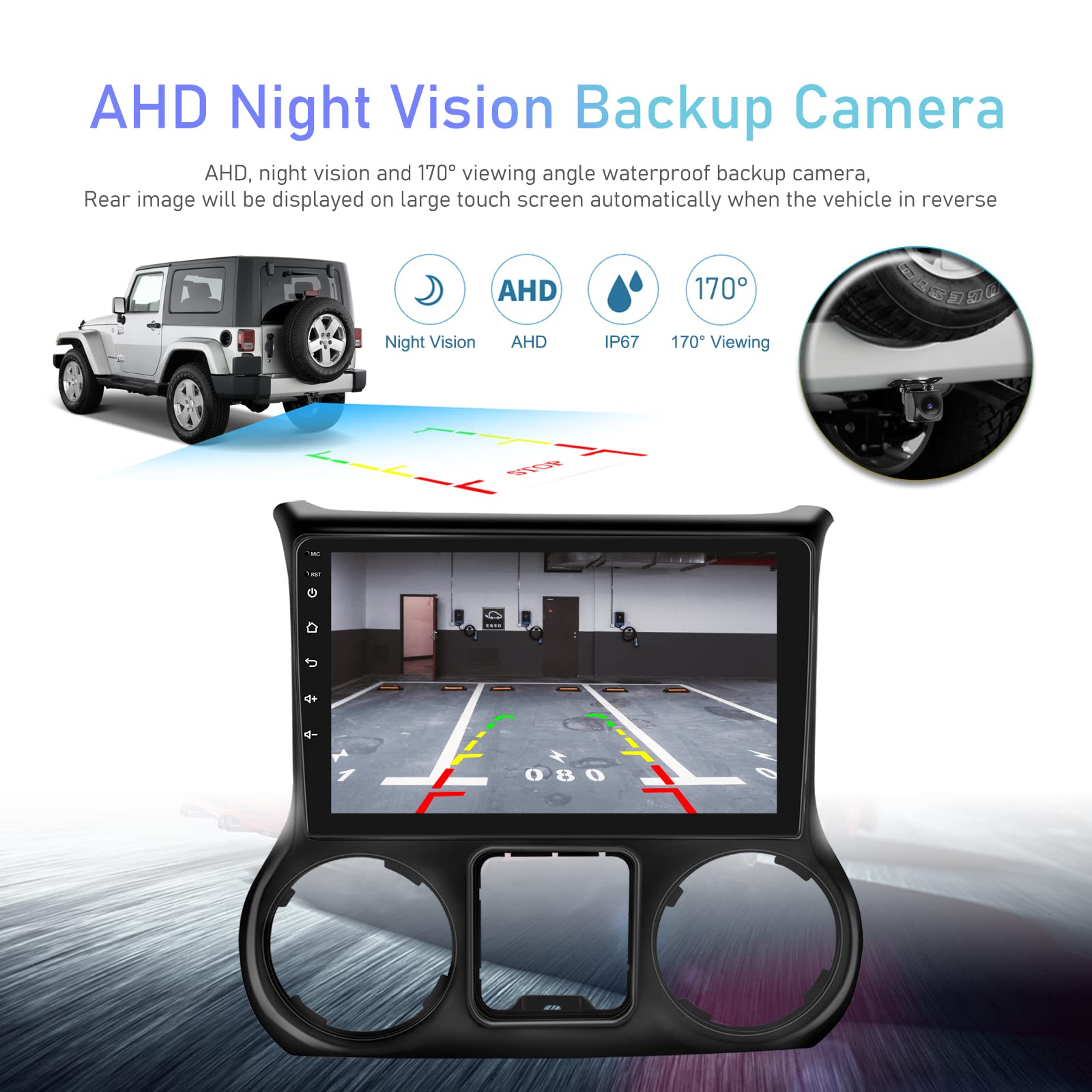 Android 13 Car Stereo for Jeep Wrangler 2015-2017 | 10.1