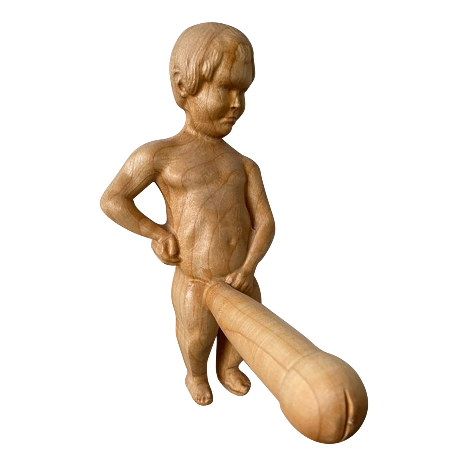 Funny Wooden Toilet Paper Holder - Unique Human Tissue Roll Stand with Decorative Beads for Bathroom Decor | Perfect for Home, RV & Craft Projects