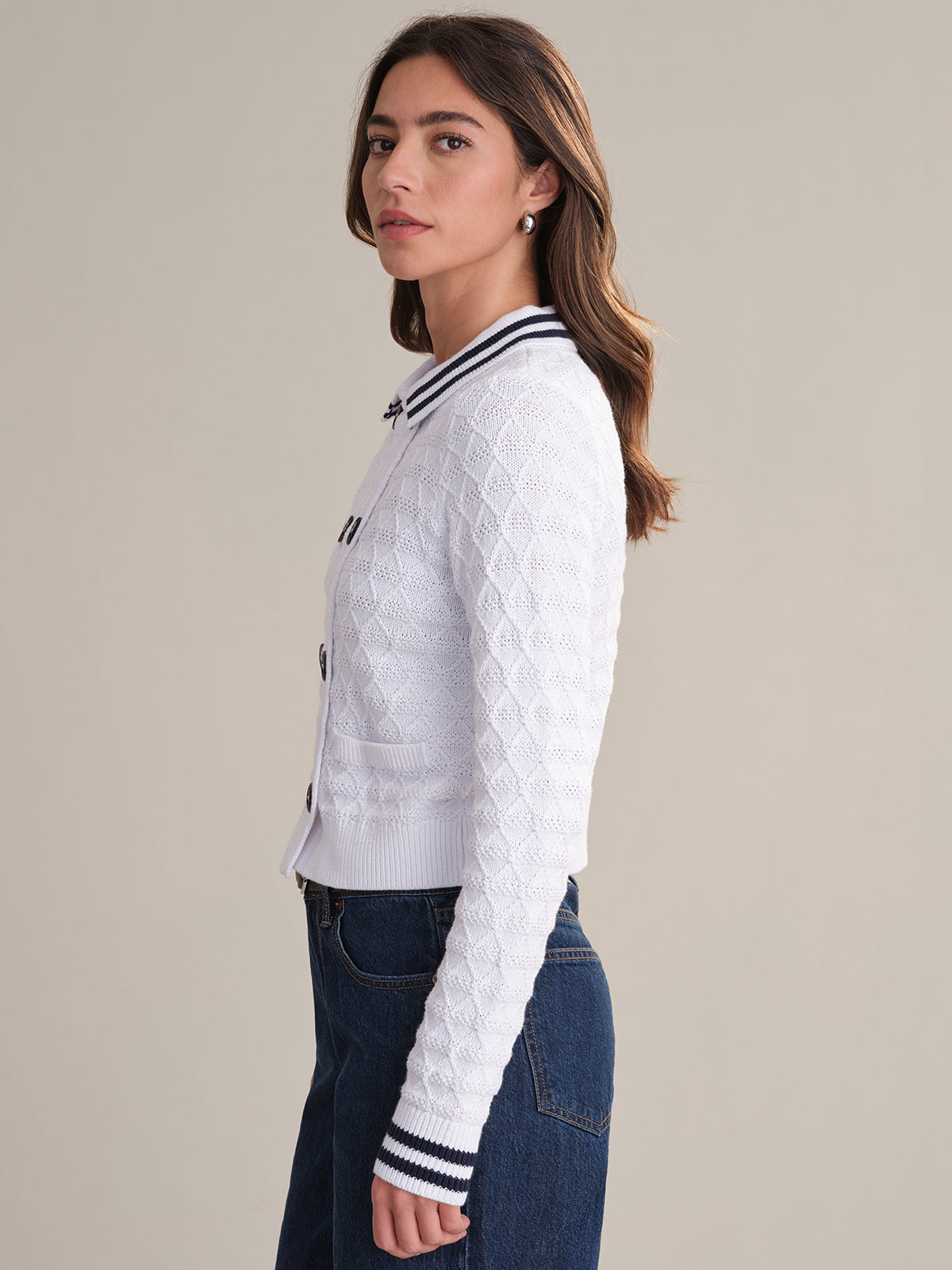 Leena Women's Double Breasted Cardigan Sweater - Stylish Button Front Knit Top for Office, Date Night & Fall Layering