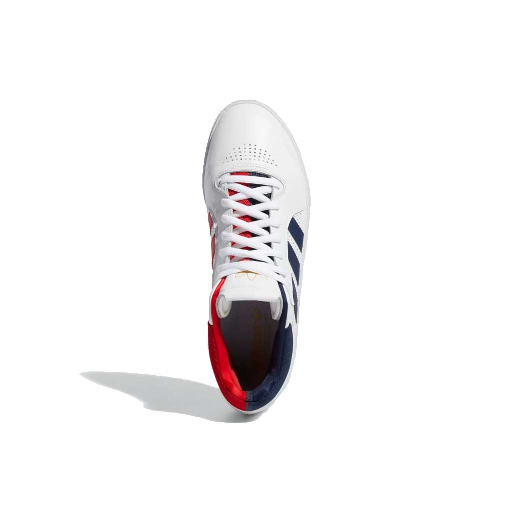 Adidas Tyshawn Men's Basketball Shoes - Cloud White/Collegiate Navy/Gold Metallic | High-Performance Sneakers for Court Play & Streetwear Fashion
