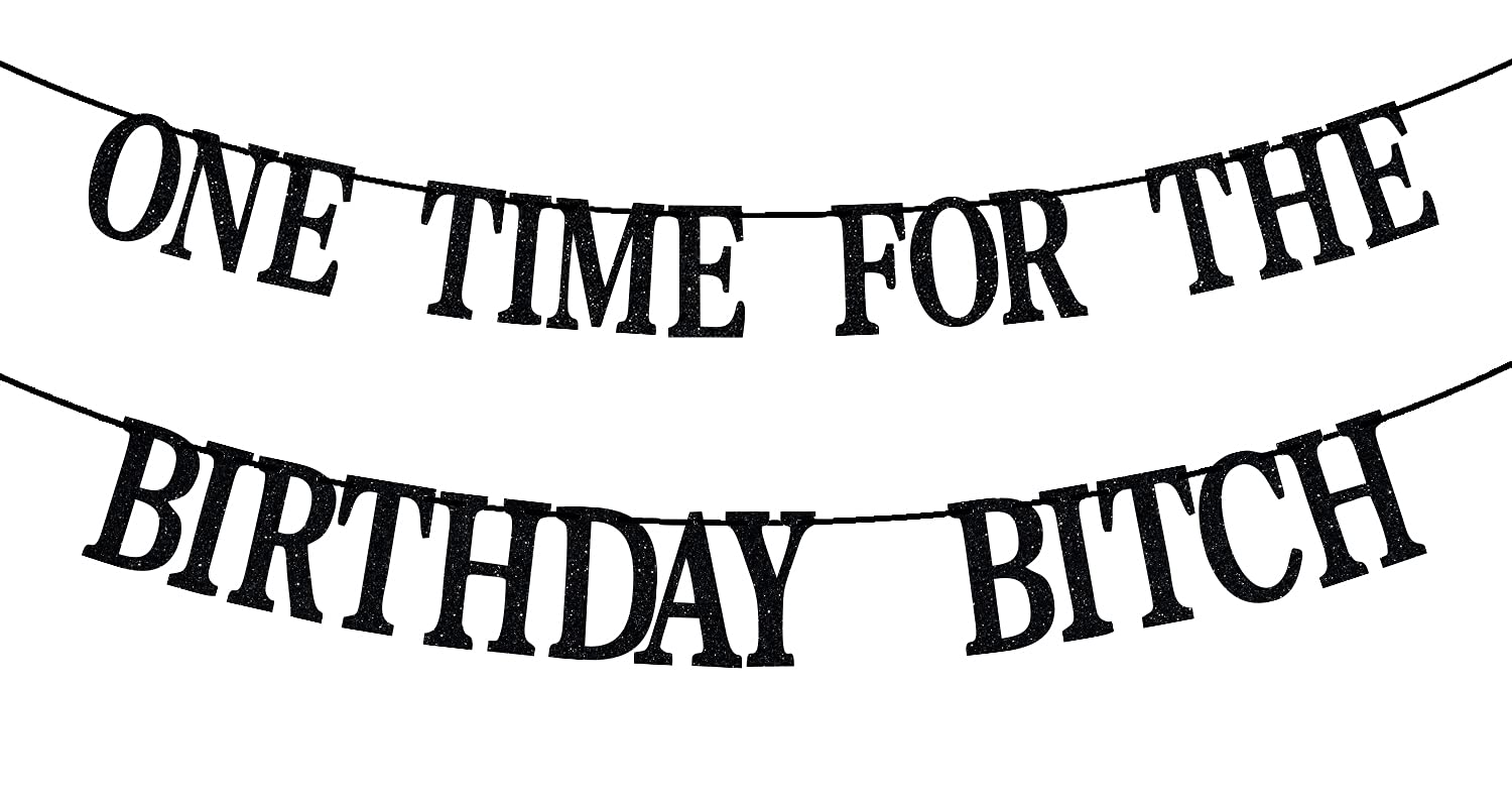 Funny Birthday Banner for Adults - Happy Birthday Bunting Backdrop Sign - Black Party Decorations for Anniversary Celebrations & Adult Birthday Parties - Perfect for Home Decor, Office Parties & Milestone Celebrations