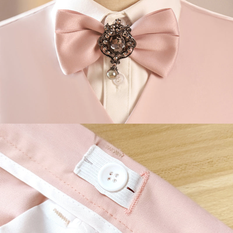 Baby Boys Summer Gentleman Pink Outfits Suits - Stylish Formal Wear for Weddings, Parties & Special Occasions