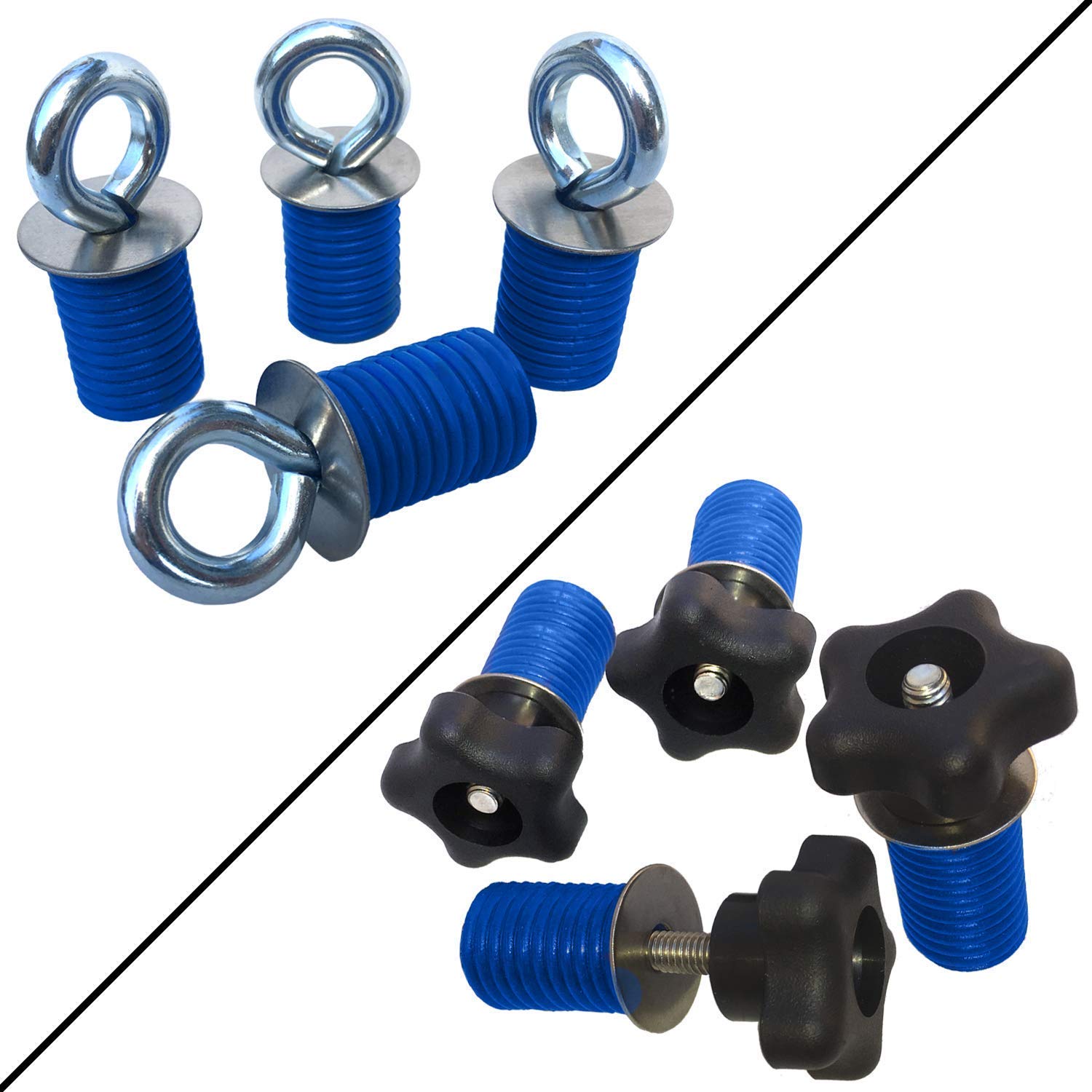 GripPRO ATV Tie Down Anchors Kit - 4 Knob & 4 Twist Lock Anchors for Polaris RZR & Sportsman (Not for Ranger/General) - Secure Your ATV for Transport & Storage