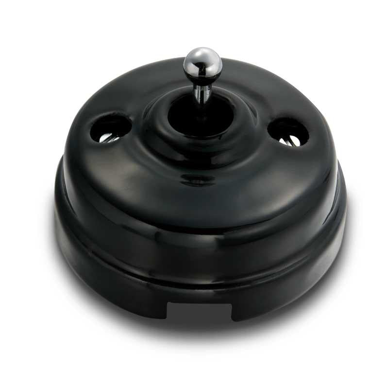 Black Porcelain/Krom Touch Dimmer Switch - Perfect for Bedroom, Living Room, and Kitchen Lighting Control
