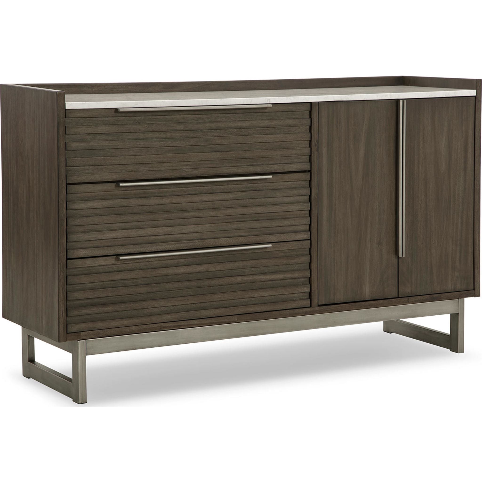 Arkenton 6-Drawer Dresser - Grayish Brown & White Finish, Modern Bedroom Storage for Clothes & Accessories | Perfect for Home, Dorm, or Apartment Organization