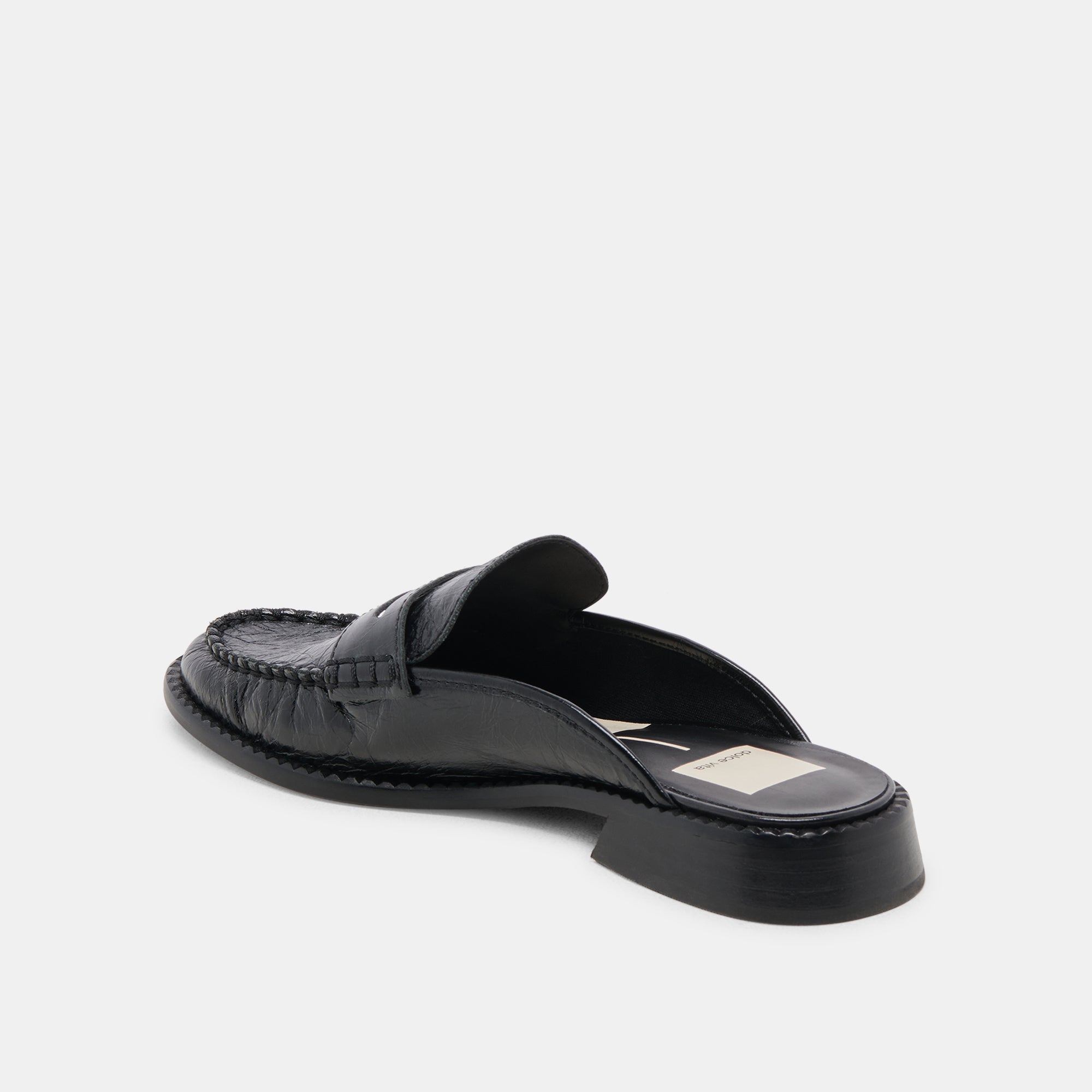 Havan Loafers for Women - Midnight Crinkle Patent Leather Slip-On Shoes - Comfortable & Stylish for Work, Office, and Casual Wear