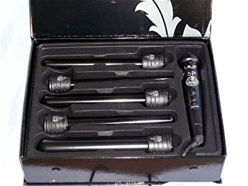 Professional 5-in-1 Interchangeable Curling Iron Set with 5 Barrel Sizes (3/8