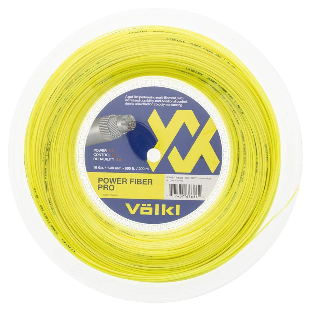 Volkl Power Fiber Pro Tennis Racquet String - Premium Multifilament for Durability, Feel & Control | Ideal for Competitive Play & Advanced Players