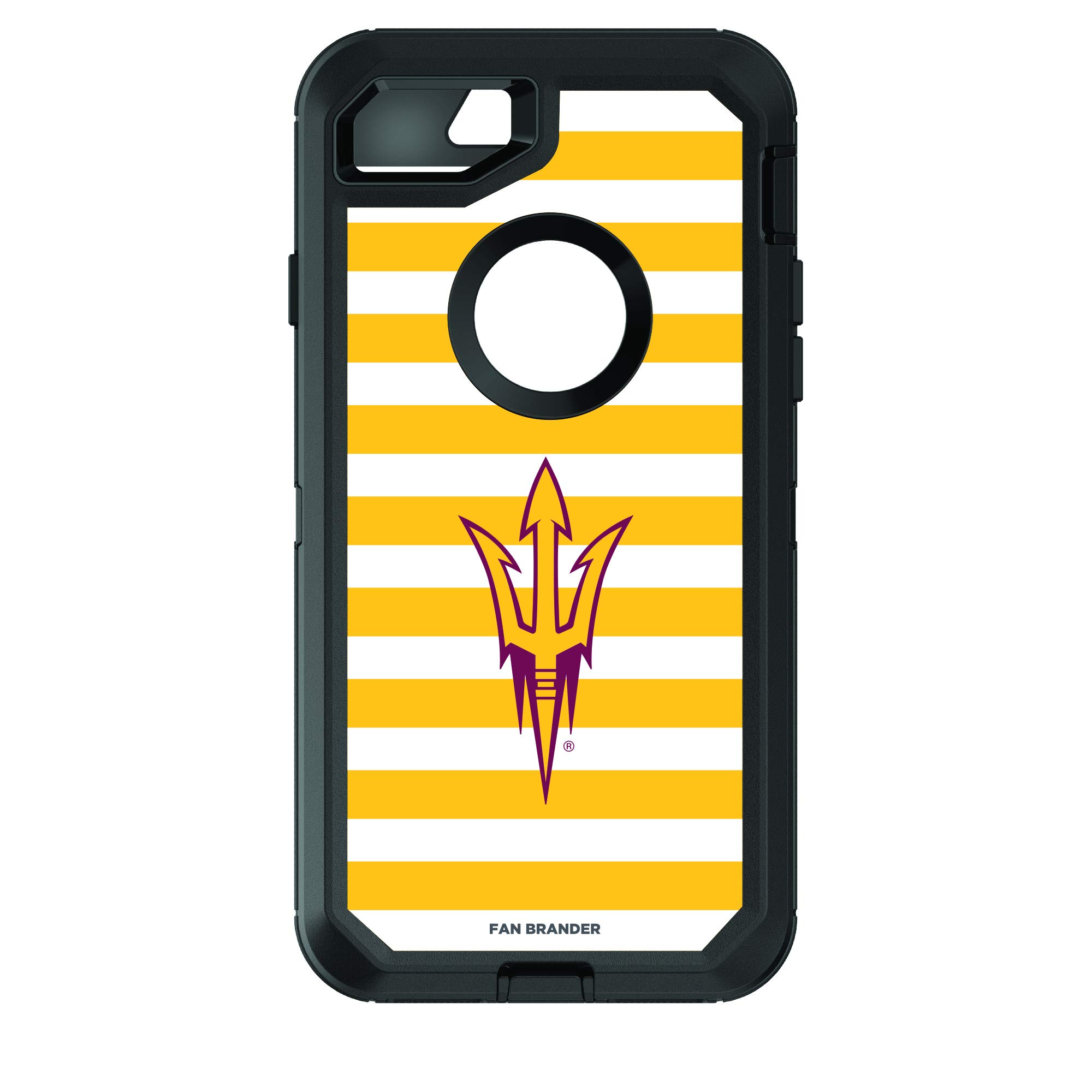 NCAA OtterBox Defender Series Rugged Phone Case with Stripes Design - Compatible with Apple iPhone | Shockproof Protection for Sports & Outdoor Activities