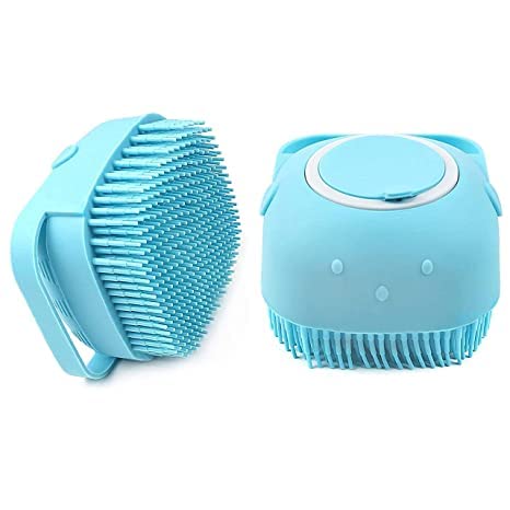 RAGHUVIR 3-Pack Silicone Body Scrubber Brush - Soft Exfoliating Shower Brush with Built-in Shampoo Dispenser for Men, Women & Kids - Skin Massage & Cleansing - Perfect for Daily Shower, Spa & Exfoliation (Multicolor)