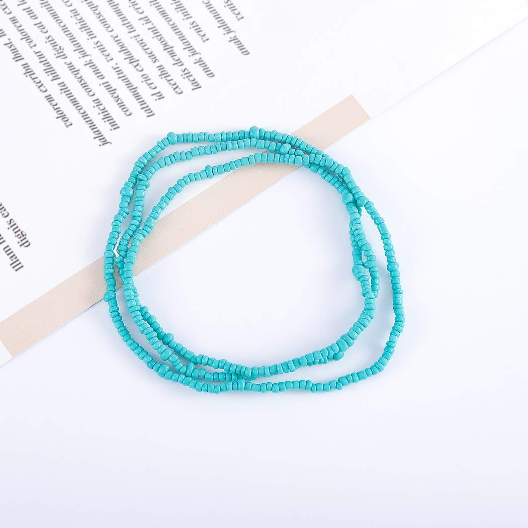 Boho Waist Chain Body Jewelry - African Beaded Belly Chains for Women & Girls - Colorful Bikini Accessories for Beach, Festival & Summer Outfits
