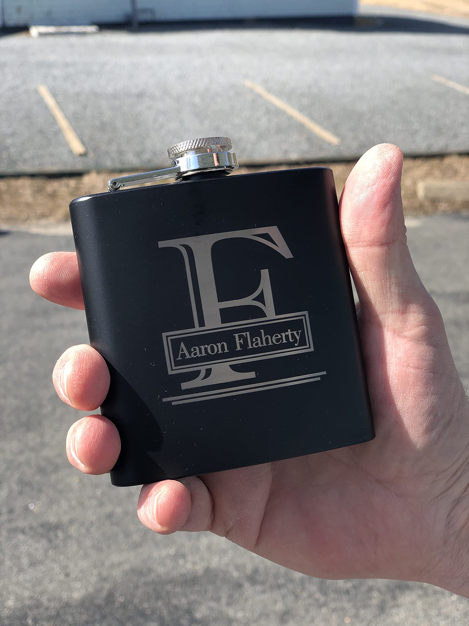 Personalized Custom Flask Set with Funnel - Stainless Steel Whiskey Drinking Kit for Men, Gifts for Him, Home Bar Accessories & Camping Essentials
