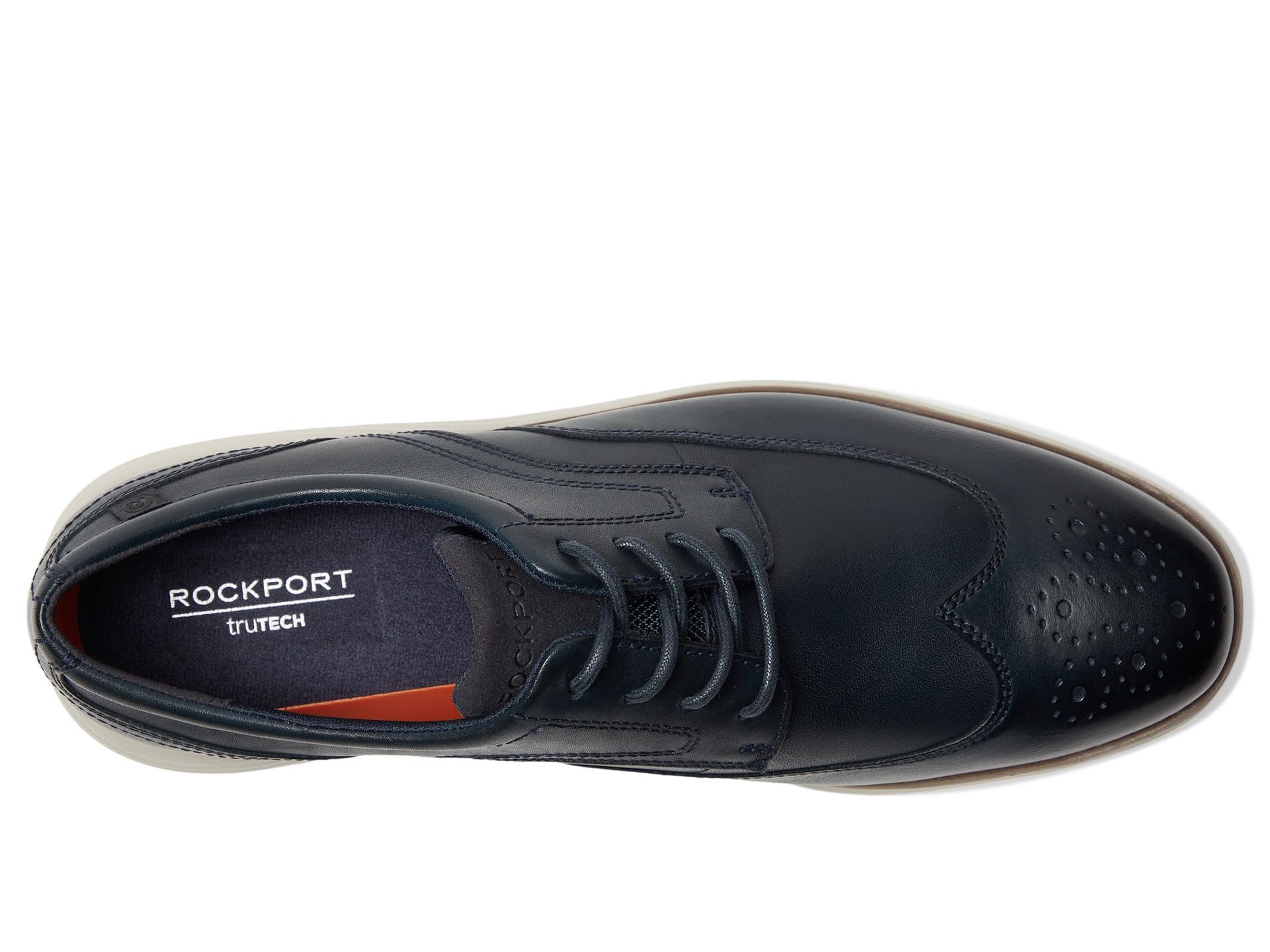 Rockport Men's Garett Wing Tip Oxford Dress Shoes - Classic Comfort & Style for Business, Office & Formal Occasions