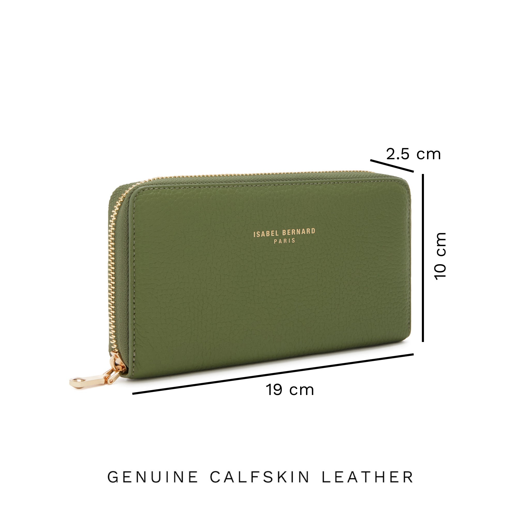 Isabel Green Calfskin Leather Handbag and Wallet Set for Women - Luxury Gift for Mother's Day, Birthday & Travel Accessories