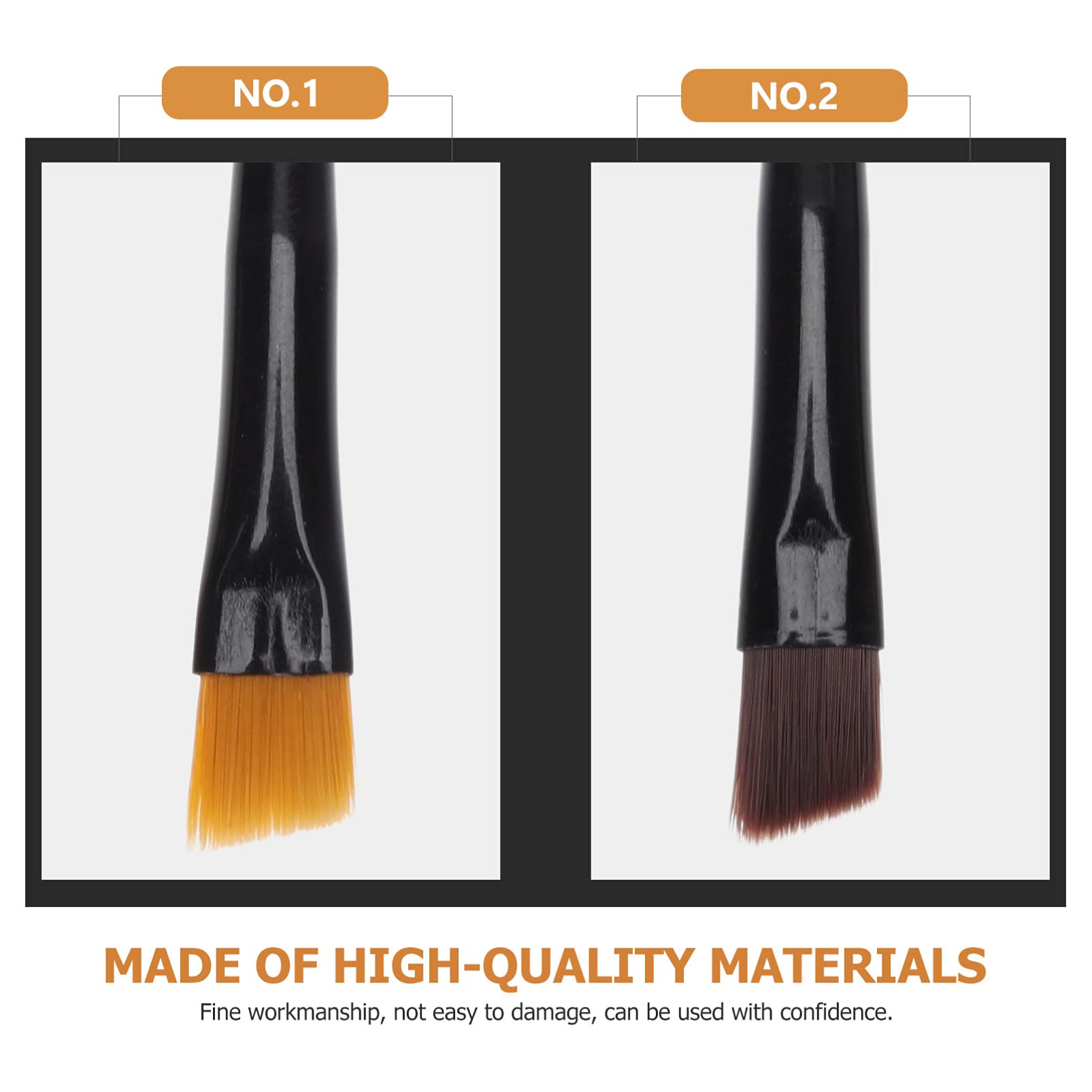 Beaupretty 6-Piece Eyebrow Brush Set - Double Ended Eyebrow Brush & Spoolie, Angled Brow Brush for Powder, Precision Application & Blending (Black) - Perfect for Travel, Makeup Kit & Professional Salon Use