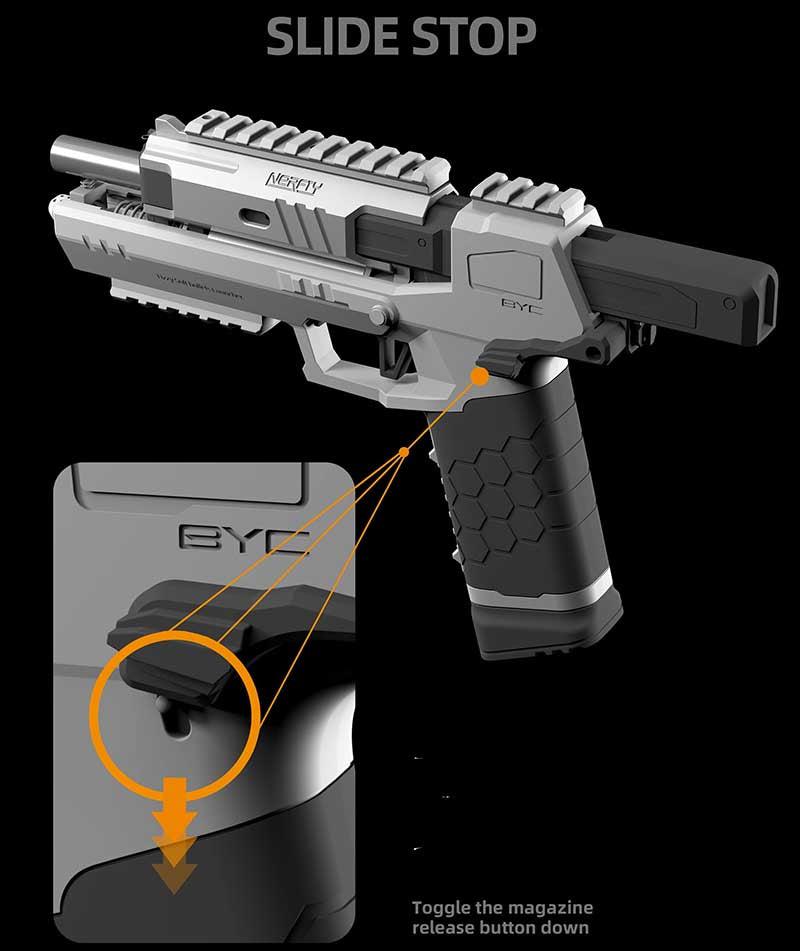 Cyberpunk 2077 Gecko 2.0 Dart Blaster - Manual Action Foam Dart Toy Gun for Nerf Battles, Cosplay & Collectibles - Perfect for Gaming Fans & Action Figure Enthusiasts