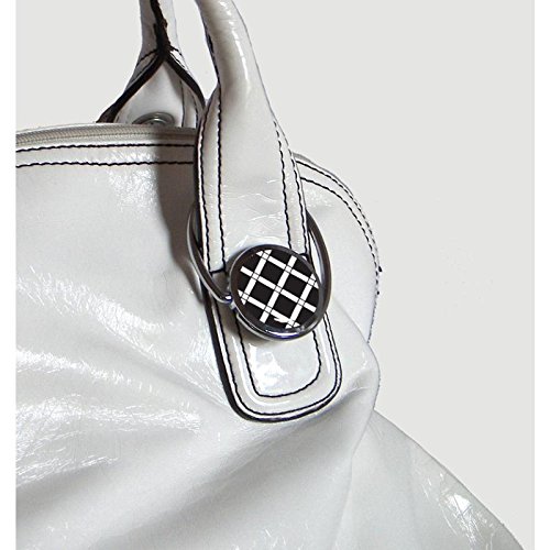 Foldable Purse Hook - Black Cross Design Hanger for Handbags & Totes | Perfect for Restaurants, Travel & Shopping | Durable & Space-Saving Accessory