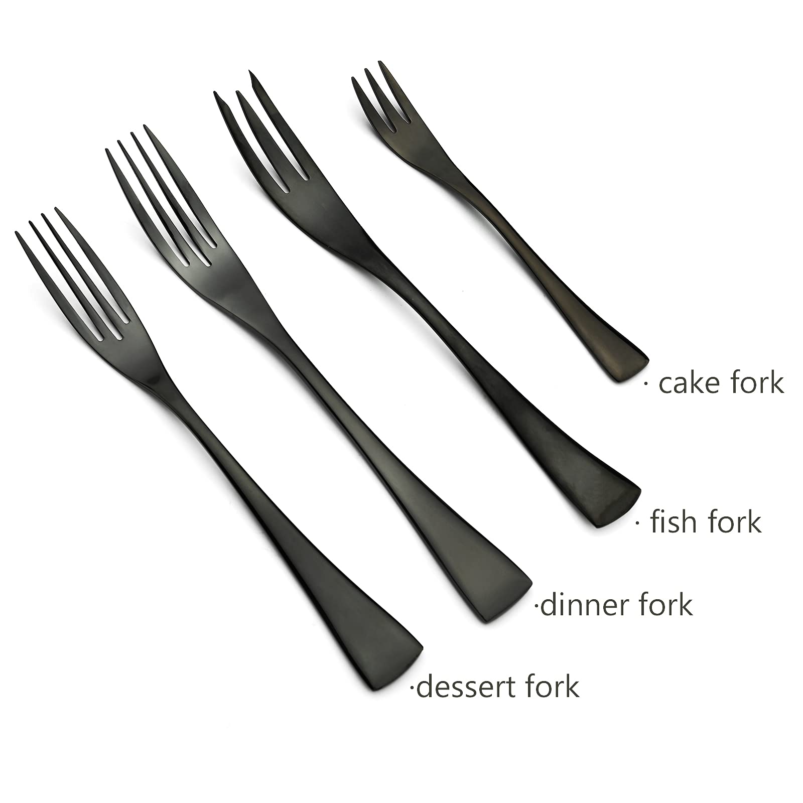 4-Piece Stainless Steel Fish Forks Set - 304 Grade, 8.47 Inch Dessert Forks for Seafood, Sushi & Fine Dining - Elegant Tableware for Restaurants, Dinner Parties & Home Entertaining