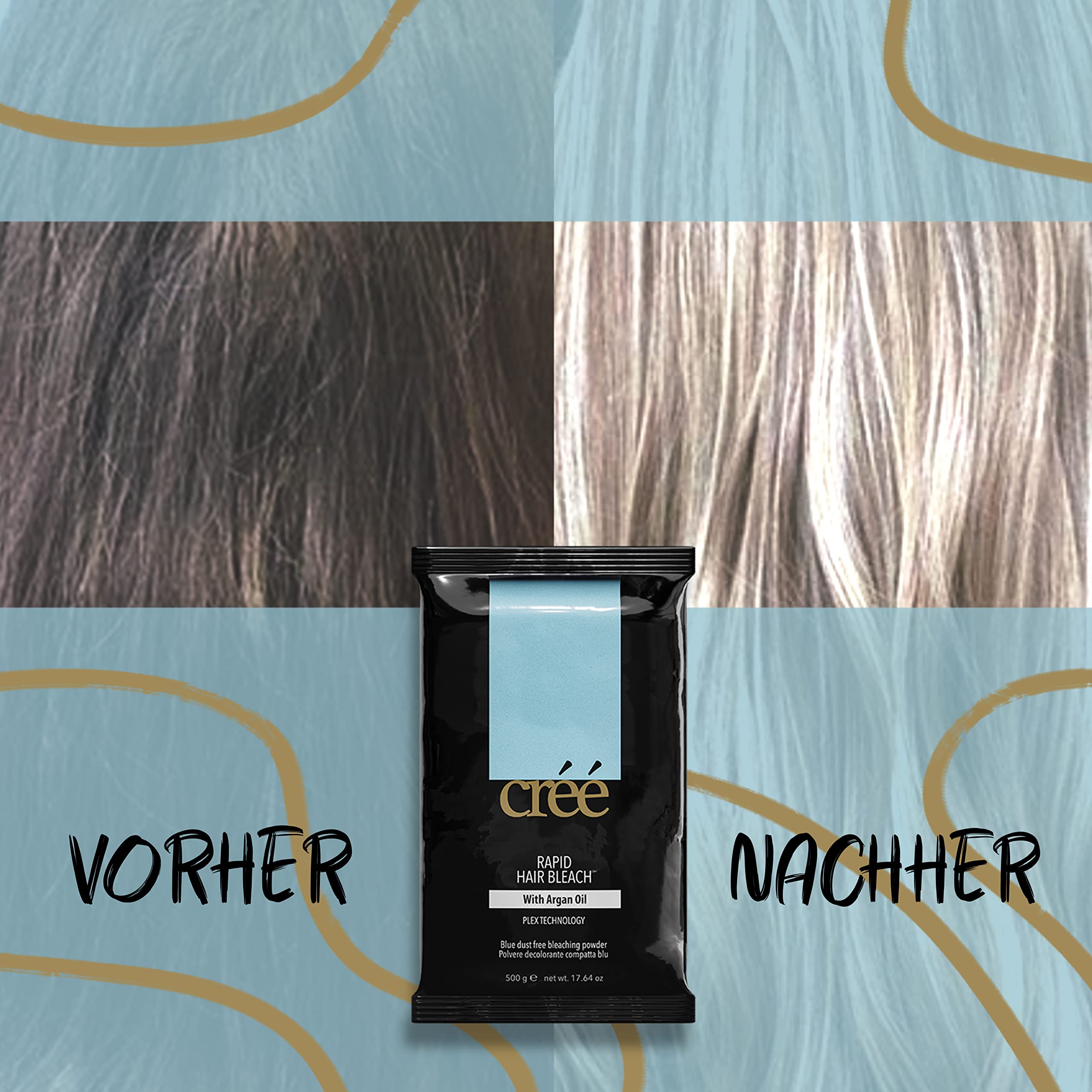 Professional Teeth Whitening Powder 500g - Cree Ultra Performing Bleaching for Brighter Smile, At-Home & Dental Office Use