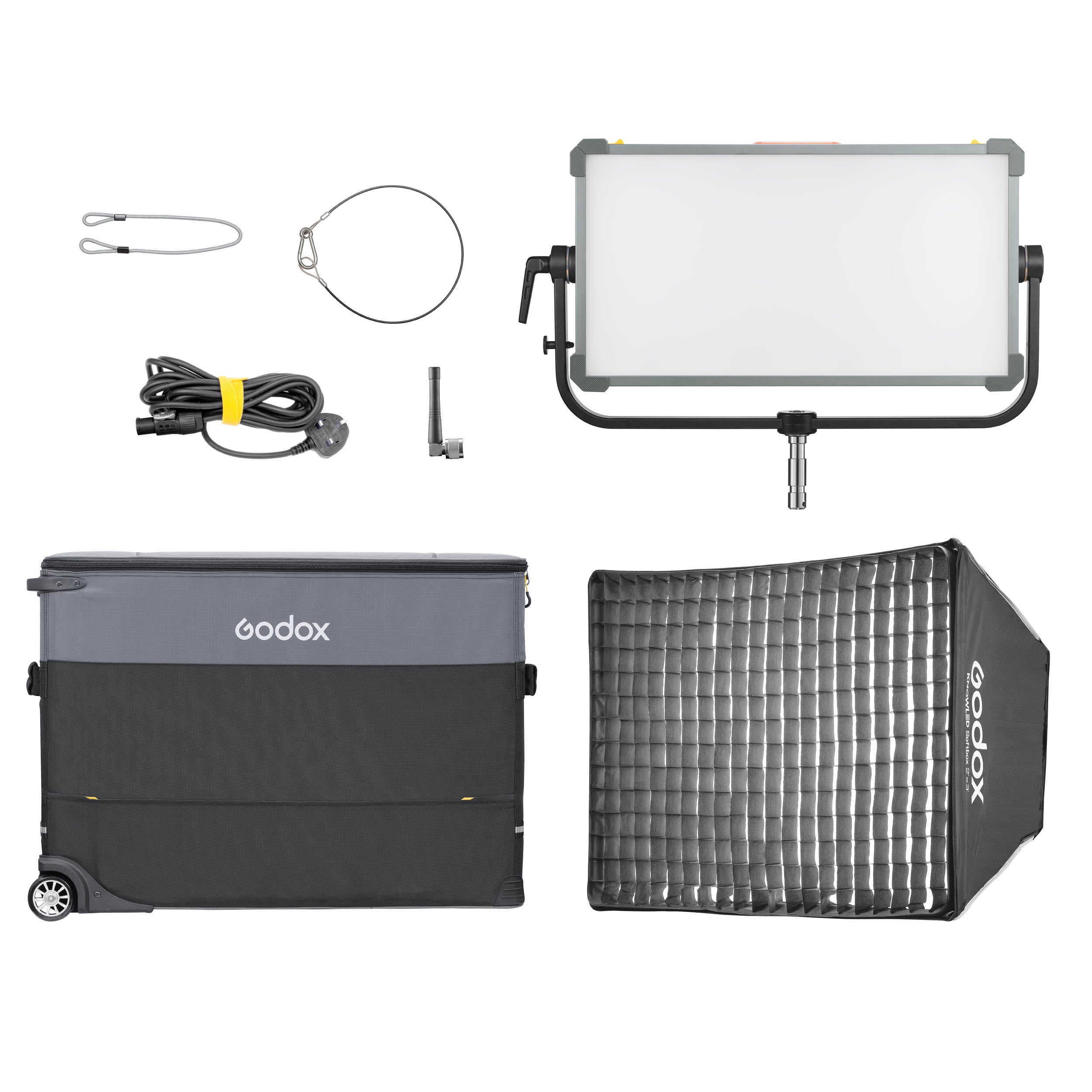 KNOWLED P600R K1 350W 2'x1' RGBWW Pixel LED Light Panel Kit with Softbox & Carry Bag - Professional Photography & Video Lighting for Studios, YouTube, TikTok Content Creation