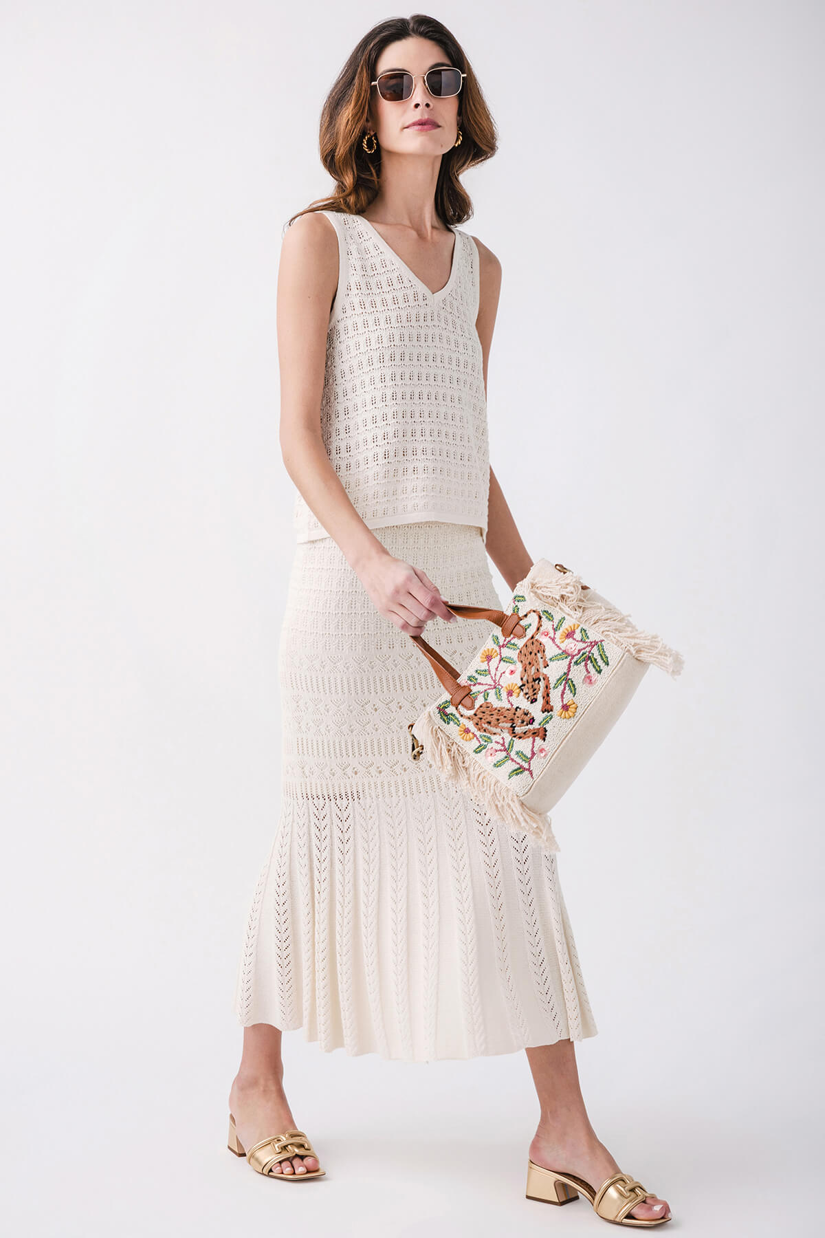 Z Supply Soria Crochet Skirt - Women's Boho Summer Beach Skirt with Lace Trim | Perfect for Vacations, Music Festivals & Casual Outings