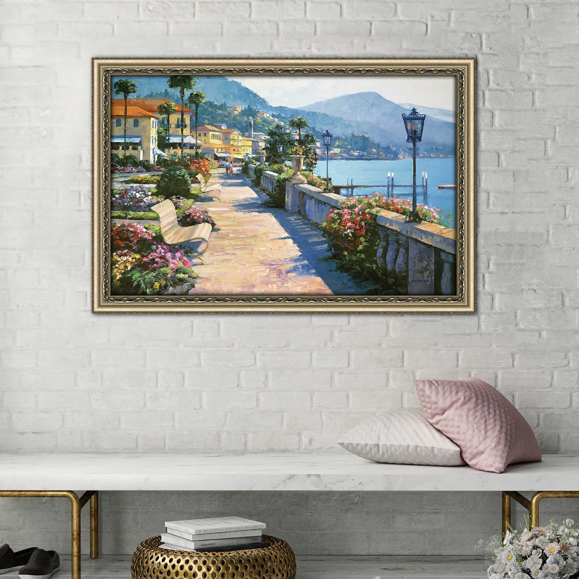 Bellagio Promenade by Howard Behrens - Premium Acrylic Wall Art Print - Elegant Home & Office Decor for Living Room, Bedroom, Hotel Lobby