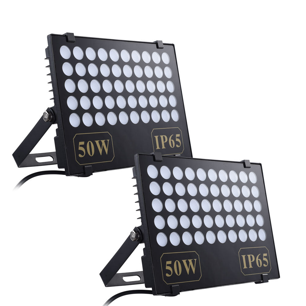 Waterproof LED Purple Flood Lights - 2 Pack 50W IP65 Outdoor/Indoor Lighting for Parties, Halloween, Christmas & Events - TheLAShop