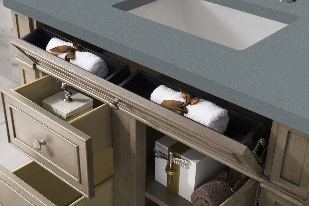 James Martin Vanities Bristol Collection 36 Inch Single Bathroom Vanity in Whitewashed Walnut with Countertop Options - Perfect for Modern Bathroom Renovations and Home Upgrades